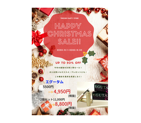 クリスマスセール♪EGUTAMもお買い得です♪